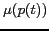 $\mu(p(t))$