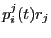 $ p_i^j(t) r_j$
