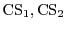 $\mathrm{CS}_1, \mathrm{CS}_2$