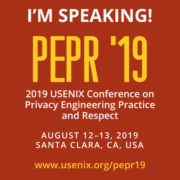 I'm Speaking at PEPR '19 button